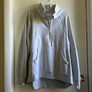 Scuba oversized funnel neck half zip sweatshirt